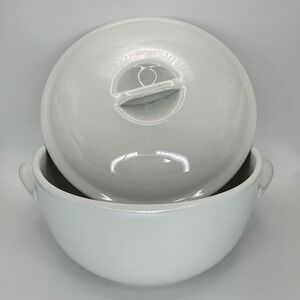 Pillivuyt 48 Oz Covered Casserole Soup Tureen Serving Bowl Lid‎ Culinaire White